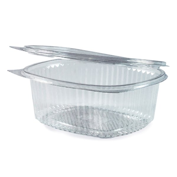 50 Stk. Feinkostbecher oval klar mit Deckel 1000 ml PET